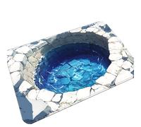 3D Rugs Optical Illusion - Home Decor, Trap Optical Illusion Bottomless Non-Slip Doormat | Indoor/Outdoor for Door Entrance Bathroom Stairs Playroom Living Room Or Area Decoration (G,11.81 * 15.74in)