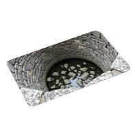 3D Rugs Optical Illusion - Home Decor, Trap Optical Illusion Bottomless Non-Slip Doormat | Indoor/Outdoor for Door Entrance Bathroom Stairs Playroom Living Room Or Area Decoration (E,11.81 * 15.74in)