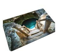 3D Rugs Optical Illusion - Home Decor, Trap Optical Illusion Bottomless Non-Slip Doormat | Indoor/Outdoor for Door Entrance Bathroom Stairs Playroom Living Room Or Area Decoration (J,11.81 * 15.74in)