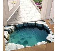 3D Rugs Optical Illusion - Rug That Look Like a Hole in The Ground, Easy Clean All-Weather Doormat for Entrance, Living Room, Playroom & Office (F 50X80cm)