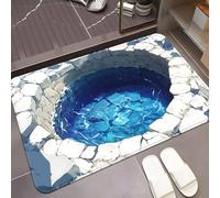 3D Rugs Optical Illusion - Rug That Look Like a Hole in The Ground, Easy Clean All-Weather Doormat for Entrance, Living Room, Playroom & Office (H 50X80cm)