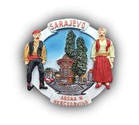 3D Sarajevo Bosnie Magnet Réfrigérateur Touriste Souvenirs Autocollants, Maison & Cuisine Décoration Bosnie Aimant De Réfrigérateur De La Chine