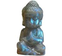 3D Sculpté Labradorite Bébé Bouddha Pierre De Bébé Bouddha Figurine Pirituelle Guérison Figurine pour Bonne Chance Décor À Maison
