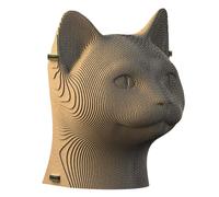 3d sculpture puzzle en carton chat
