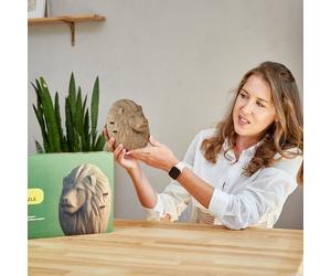 3d sculpture puzzle en carton lion