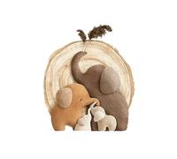 3D Sculptures Murales À Suspendre Avec Lumière LED Peinture Murale En Grès Décoration Murale Moderne Grande Sculpture Murale Lumineuse Design Naturel Pour Chambre Salon(Style-D,80 cm x 80 cm)