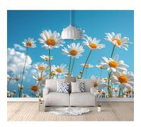 3D Self-adhesive Wallpaper flower daisies in nature 100x70cm Mural Wall Sticker Girl Decorate