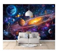3D Self-adhesive Wallpaper for Living Room Bedroom Solar system planets cosmic blue 100x70cm Dining Mural Wall Sticker Girl Decorate