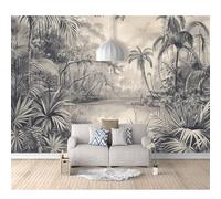 3D Self-adhesive Wallpaper for Living Room Bedroom Vintage rainforest watercolor botanical landscape 100x70cm Dining Mural Wall Sticker Girl Decorate