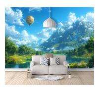 3D Self-adhesive Wallpaper Murals Scenic hot air balloon mountain nature 100x70cm Photo Wall Mural Effect Decoration Self-adhesive Wallpaper Living Room for Bedroom Posters Art
