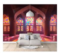 3D Self-adhesive Wallpaper Murals The bohemian architecture is colorful 100x70cm Photo Wall Stickers Effect Decoration Boys Girls for Bedroom Living Room Posters