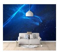 3D Self-adhesive Wallpaper Murals The lines of science and technology are blue 100x70cm Photo Wall Stickers Effect Decoration Boys Girls for Bedroom Living Room Posters