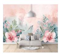 3D Self-adhesive Wallpaper Murals Vintage leaf flower pink 100x70cm Photo Wall Stickers Effect Decoration Boys Girls for Bedroom Living Room Posters