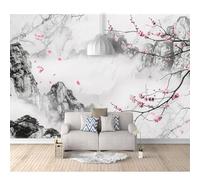 3D Self-adhesive Wallpaper Oriental ink mountain flower landscape 100x70cm Wall Murals Stickers for Living Room Bedroom Decor Posters Art