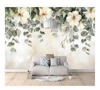 3D Self-adhesive Wallpaper Wall Mural Watercolor of vine flowers and leaves 100x70cm Posters Sticker Border Bedroom Photo