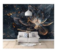 3D Self-adhesive Wallpaper Watercolor transparent floral golden-black 100x70cm Living Room TV Wall Bedroom Large murals Custom 3d Self-adhesive Wallpaper living room the wall for bedroom Mural