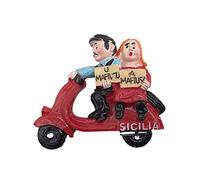3D Sicile Sicile Italie Aimant De Réfrigérateur Touriste Souvenirs À La Main Résine Artisanat Magnétique Maison Cuisine Décor Collection Cadeau
