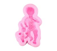3D Silicone Bébé Garçon Fille Fondant Gâteau Moule Creative Chocolat Sugarcraft Moule Décoration Outil(8.3 x 1.9cm / 3.3" x 0.7"(Boy))