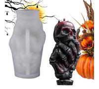 3D Skull Silicone Candle Mold, Skull Silicone Mold For Aromatherapy Candle Soap Making, Halloween Decoration Party Supplies For Adults Women Men Kids Family Friends And Teens
