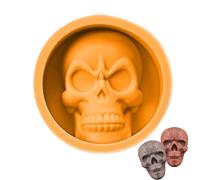 3D Skull Silicone Mold For Resin Soy Wax Candles Soap Halloween Crafts | 3D Skull Silicone Mold Creates Detailed Shapes For Resin Soy Wax Candles Soap Fondant Desserts Chocolate Candy Jelly Hall