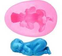 3D Sleeping Baby Silicone Mold Handmade Candy Mold DIY Baking Mold for Fondant Chocolate Cake Decoration