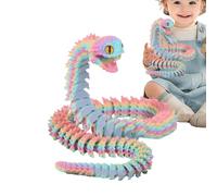3D Snake Toy, Articulated Animal Model, 11.81 Inches Flexible Joint with Realistic Movement, Printed Desk Decor, Snake Figurine with Detailed Design, Sensory Toy for Kids Adults