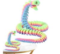 3D Snake Toy, Articulated Animal Model, 11.81 Inches Flexible Joint with Realistic Movement, Printed Desk Decor, Snake Figurine with Detailed Design, Sensory Toy for Kids Adults