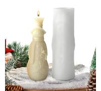 3D Snowman Silicone Mold, Wax Soap Resin Christmas Winter DIY Candle Mold | Santa Claus or snowman 3D Christmas Craft Casting Moulds, Christmas Candle Molds for Home School Craft