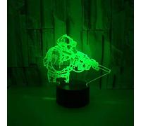 3D Soldat LED Lampe Art Déco Lampe la Couleur Changeant Lumières LED Décoration Maison Enfants Cadeau Lumière Touch Control 7 Couleurs Change USB Lampes Bureau Powered