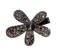 3D Sparkling Floral Hairpin - Rhinestone Embellished Hair Clip | Versatile 8cm PVC Styling Tool For Daily Wear Hairpin, Holidays, And Costume Events, Secure Hold Hair Accessory Ĥairpin