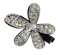 3D Sparkling Floral Hairpin - Rhinestone Embellished Hair Clip | Versatile 8cm PVC Styling Tool For Daily Wear Hairpin, Holidays, And Costume Events, Secure Hold Hair Accessory Ĥairpin
