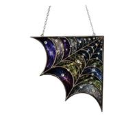 3D Spider Web Halloween Decor Acrylic Corner Wall Hanging Ornament | Premium acrylic material creates immersive 3D spider web effect perfect for spooky home or commercial party decoration C