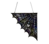 3D Spider Web Halloween Decor Acrylic Corner Wall Hanging Ornament | Premium acrylic material with 3D effect for spooky room corner decoration and festive party atmosphere. D