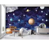 3D stéréo espace star décoration fond d'écran enfants chambre thème chambre papier peint KTV plafond revêtement mural, 300 × 210cm