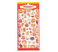 3d Sticker - Funny Clear Food Decal, Waterproof Aesthetic Cartoon Stickers, Peel and Stick Reusable Design, Decorate Crafts for Kids, Adults, School, Work, 3.54x6.69 Inches