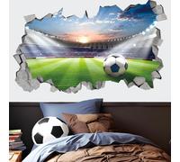 3d Sticker Mural De Salon,Stickers Muraux 3d Football Arène,Poster Du Stade Chambre D'enfant,Autocollant Mural De Football Coloré Chambre Garçon,Autocollant Muraux Chambre Couloir Décor