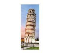 3d Sticker Porte Construire une tour penchée L90 x H210cm Stickers Muraux DéCoration De La Maison Autocollant Mural Autocollant D'Art Chambre Salon Affiche Amovible