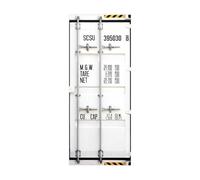 3d Sticker Porte Conteneur rétro L77 x H200cm Stickers Muraux DéCoration De La Maison Autocollant Mural Autocollant D'Art Chambre Salon Affiche Amovible