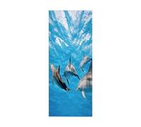 3d Sticker Porte Dauphin animal L90 x H210cm Stickers Muraux DéCoration De La Maison Autocollant Mural Autocollant D'Art Chambre Salon Affiche Amovible