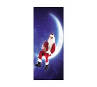 3d Sticker Porte Le vieil homme lune L77 x H200cm Stickers Muraux DéCoration De La Maison Autocollant Mural Autocollant D'Art Chambre Salon Affiche Amovible