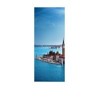 3d Sticker Porte Maison Mer L100 x H200cm Stickers Muraux DéCoration De La Maison Autocollant Mural Autocollant D'Art Chambre Salon Affiche Amovible