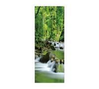 3d Sticker Porte Rivière forestière L77 x H200cm Stickers Muraux DéCoration De La Maison Autocollant Mural Autocollant D'Art Chambre Salon Affiche Amovible