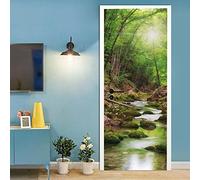 3d Sticker Porte Trompe L'oeil Paysage Stickers Muraux DéCoration De La Maison Autocollant Mural Autocollant D'Art Chambre Salon Affiche Amovible,95x215cm
