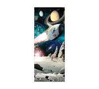 3d Sticker Porte Vaisseau spatial abstrait L77 x H200cm Stickers Muraux DéCoration De La Maison Autocollant Mural Autocollant D'Art Chambre Salon Affiche Amovible