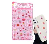 3D Stickers - 15cm Cute Stickers | CrystalStickers Self Adhesive PVC Paper Waterproof Decorative Sheet - Cartoon Animal Relief Design | Diary DIY Phone Crafts Kids Girls