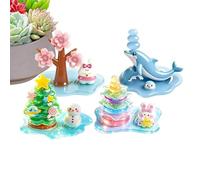 3D Stickers - 4 Sheet Stackable Scene Building Crystal Decorative Decal Set | Creative Layered DIY Scrapbook And Journal Stickers | Aesthetic Decoration Accessories For Home Workplace Desk Laptop