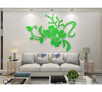 3D Stickers Fleurs Miroir Muraux Rose Flower Vine Sticker DIY Elegant Ecologiques Decoration Autocollants pour chambre Decoration de salon TV Fleur Mirrord Stickers