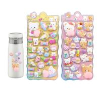 3D Stickers for Kids - Animal Decorative Stickers for Crafts | 2 Sheets of Cute Decals for Scrapbooking, Phone Cases, Notebooks, Laptops, Classroom, Party Favors, Boys Girls DIY Projects