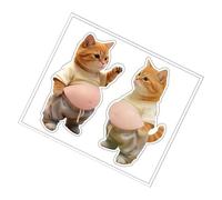 3D Stickers - Funny Cat Belly Adhesive Toys, Phone Stickers for Diary Notebook, Scrapbook Decorations with Strong Adhesion, Craft Supplies, Star Decals for Planner and Case