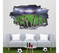 3d Stickers Muraux Football Autocollant Mural De Football Chambre Garçon Sticker Muraux Enfants Garcon Sticker Foot Chambre Ado Garcon Autocollant Mur De Chambre D'enfant Salon Décor 84x60cm